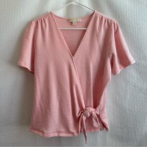 Michael Kors Women’s Orange White Short Sleeve Top Size: XL